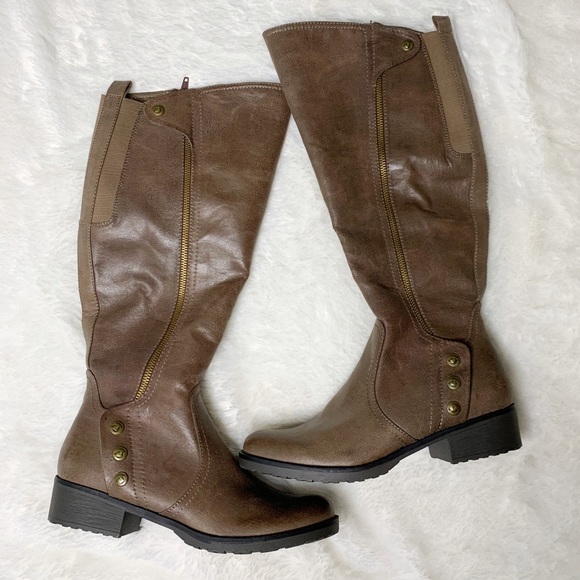 BareTraps Shoes - Baretraps Knee High Oria Boots in Mocha